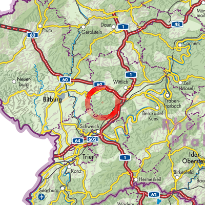 Landkarte Gladbach