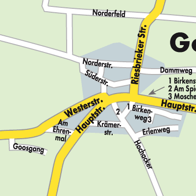 Stadtplan Goldelund