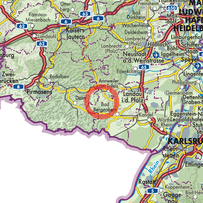 Landkarte Gossersweiler-Stein