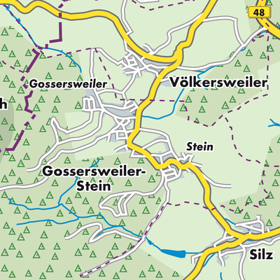 Übersichtsplan Gossersweiler-Stein