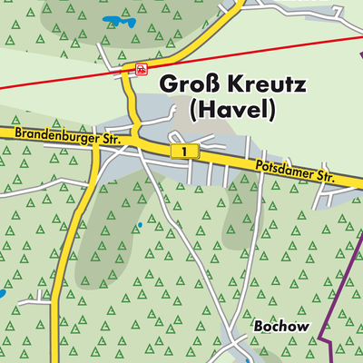 Übersichtsplan Groß Kreutz (Havel)