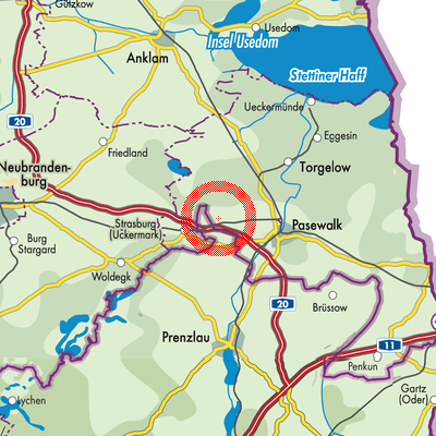 Landkarte Groß Luckow