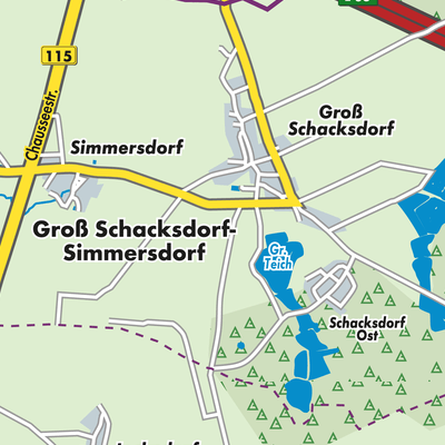 Übersichtsplan Groß Schacksdorf-Simmersdorf