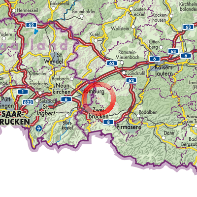 Landkarte Großbundenbach