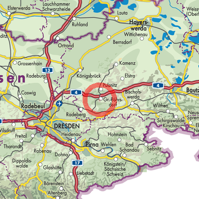 Landkarte Großröhrsdorf