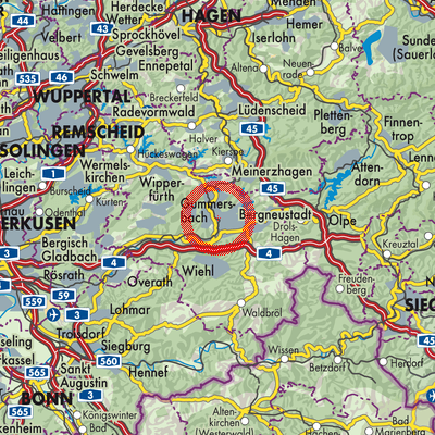 Landkarte Gummersbach