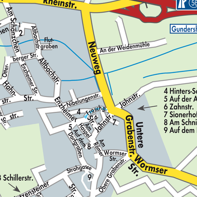 Stadtplan Gundersheim