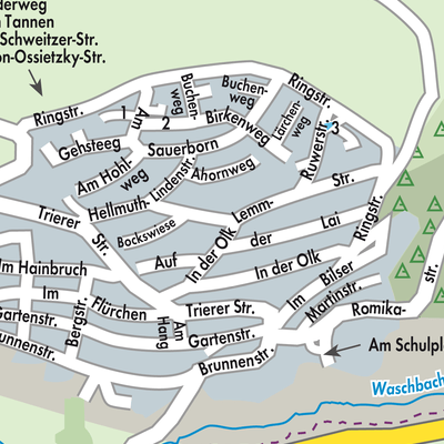 Stadtplan Gusterath