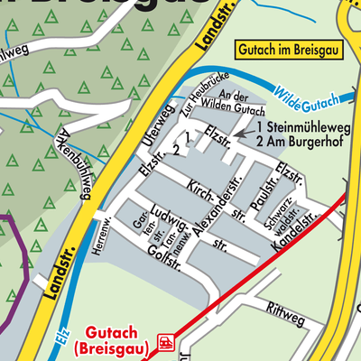 Stadtplan Gutach im Breisgau