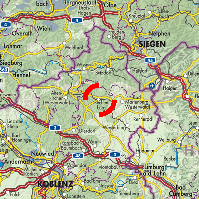 Landkarte Hachenburg