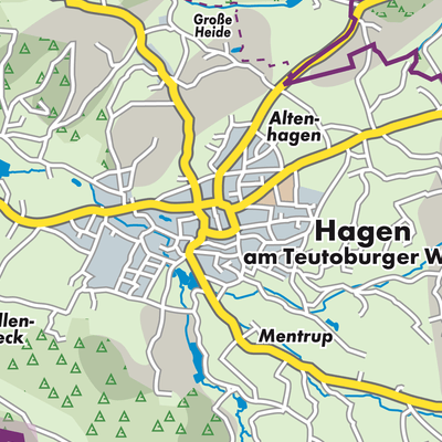 Übersichtsplan Hagen am Teutoburger Wald