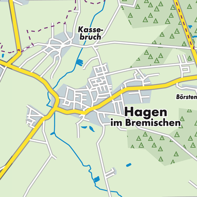 Übersichtsplan Hagen im Bremischen