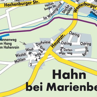 Stadtplan Hahn bei Marienberg