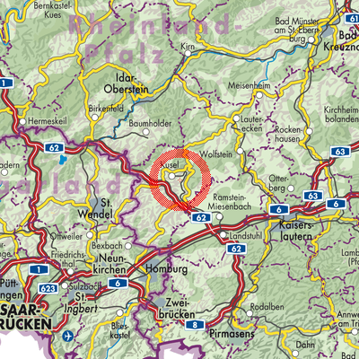 Landkarte Haschbach am Remigiusberg