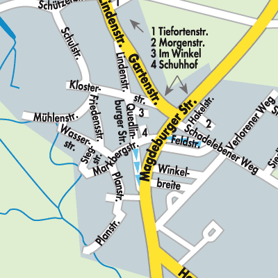 Stadtplan Hedersleben