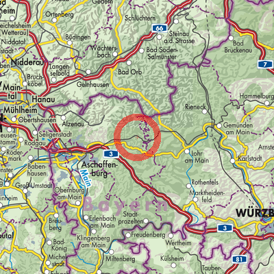 Landkarte Heigenbrücken