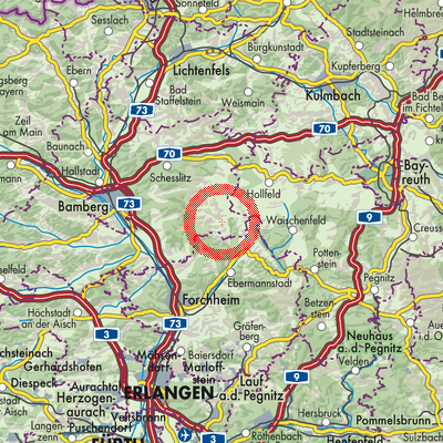Landkarte Heiligenstadt i. OFr.