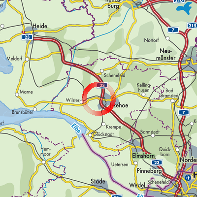 Landkarte Heiligenstedten