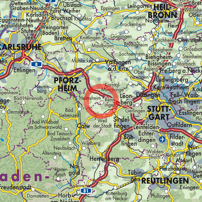 Landkarte Heimsheim