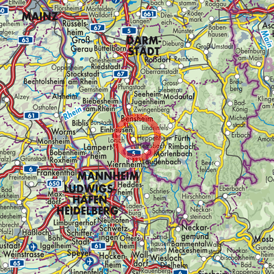 Landkarte Heppenheim