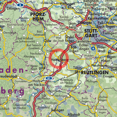 Landkarte Herrenberg