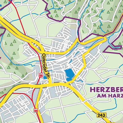 Übersichtsplan Herzberg am Harz
