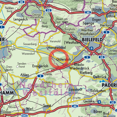 Landkarte Herzebrock-Clarholz