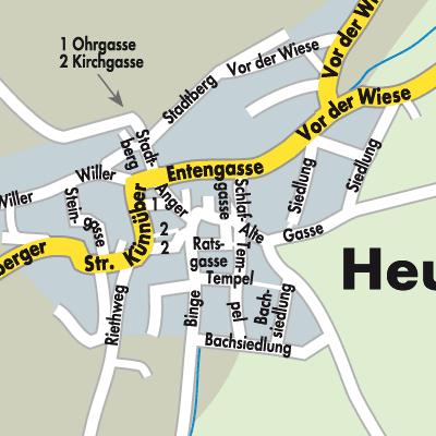 Stadtplan Heuthen