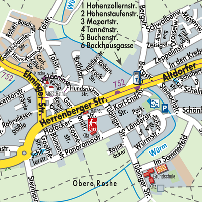 Stadtplan Hildrizhausen