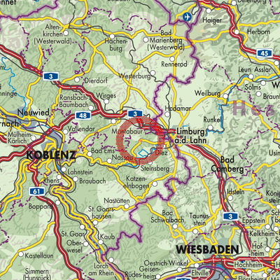 Landkarte Hirschberg
