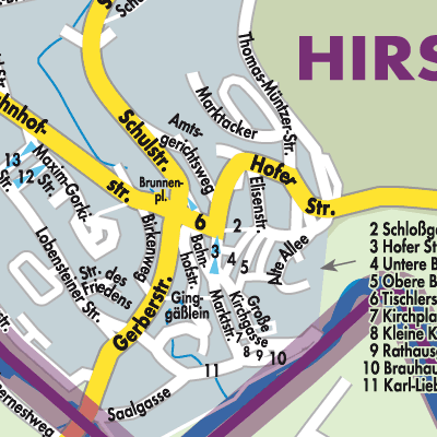 Stadtplan Hirschberg