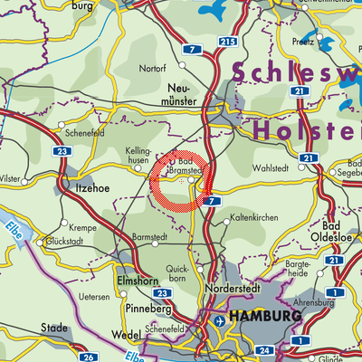 Landkarte Hitzhusen