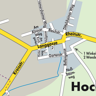 Stadtplan Hochborn