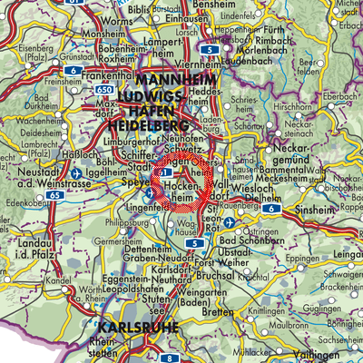 Landkarte Hockenheim