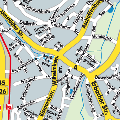 Stadtplan Höchst im Odenwald