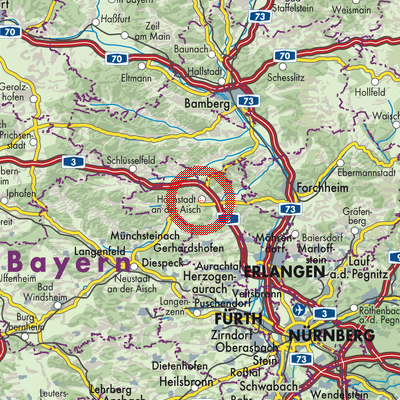 Landkarte Höchstadt a.d.Aisch