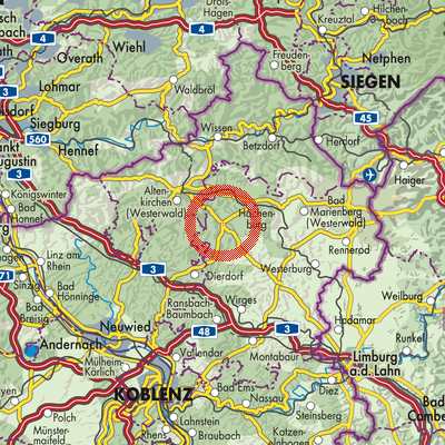 Landkarte Höchstenbach