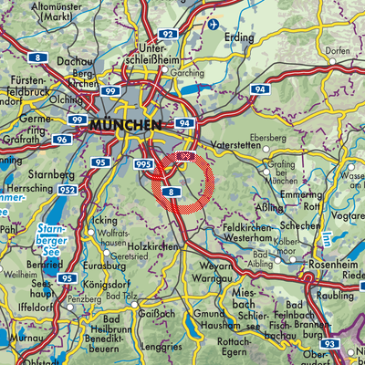 Landkarte Höhenkirchen-Siegertsbrunn