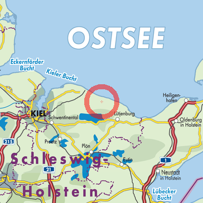 Landkarte Hohenfelde