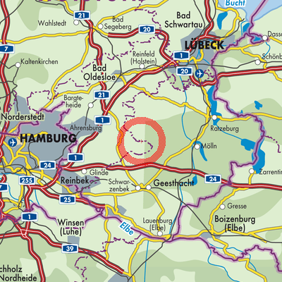 Landkarte Hohenfelde