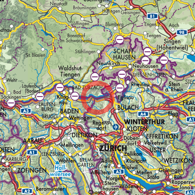 Landkarte Hohentengen am Hochrhein