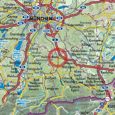 Landkarte Holzkirchen