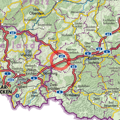 Landkarte Hütschenhausen
