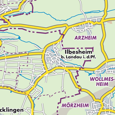 Übersichtsplan Ilbesheim bei Landau in der Pfalz