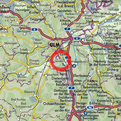 Landkarte Illerkirchberg