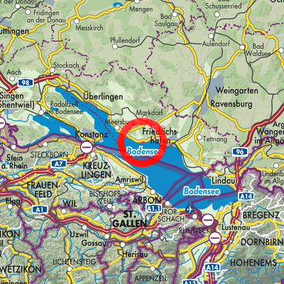 Landkarte Immenstaad am Bodensee