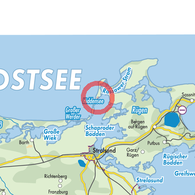 Landkarte Insel Hiddensee