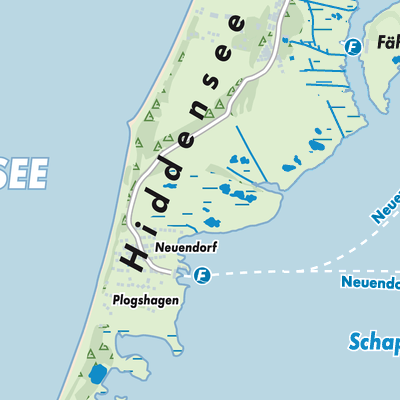 Übersichtsplan Insel Hiddensee