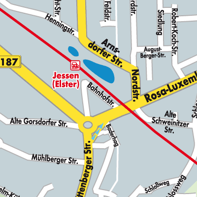 Stadtplan Jessen (Elster)