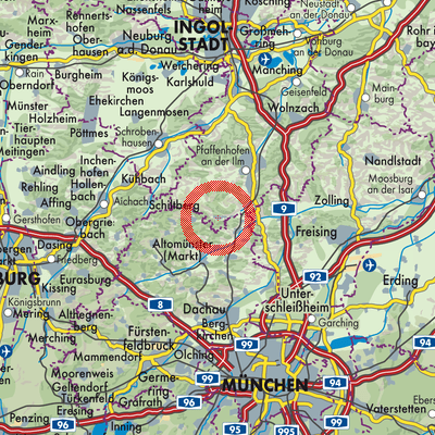 Landkarte Jetzendorf